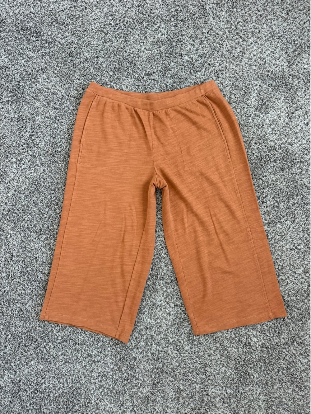J.Jill Purejill NWT Rust Brown Pull On Full-Leg Cropped Cotton Pants Size 2X